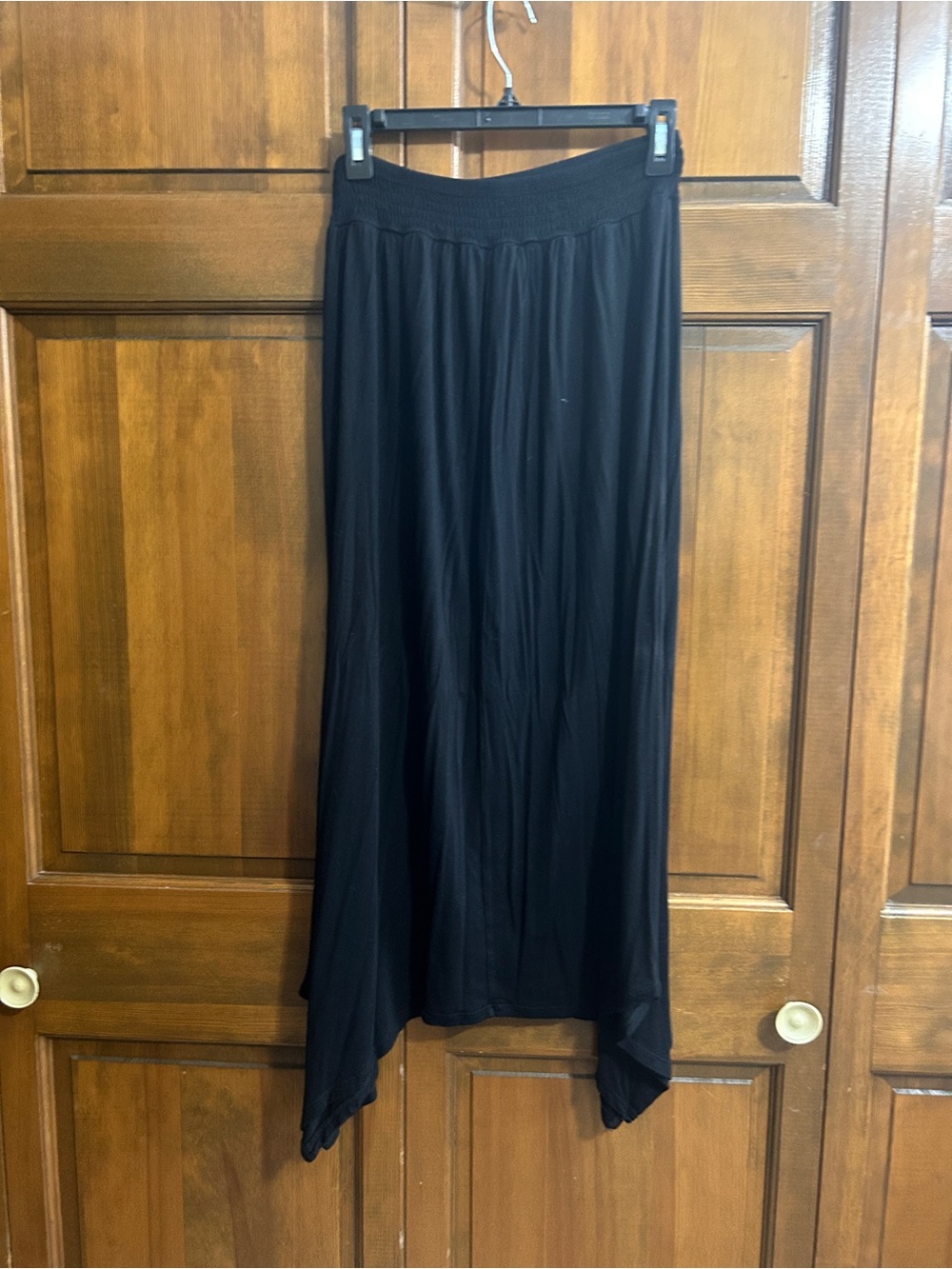 Time and Tru Black Asymmetrical Maxi Skirt